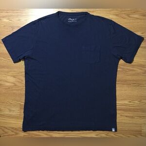 Peter Millar Seaside Organic Cotton Modal Knit T-Shirt M Navy Blue Pocket